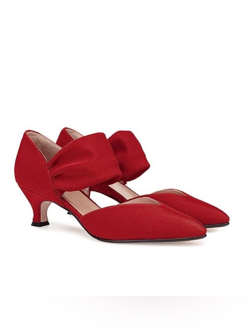 Congo Women’s Low Kitten Heel Dress Party Wedding Pumps Size 9 Red **New**